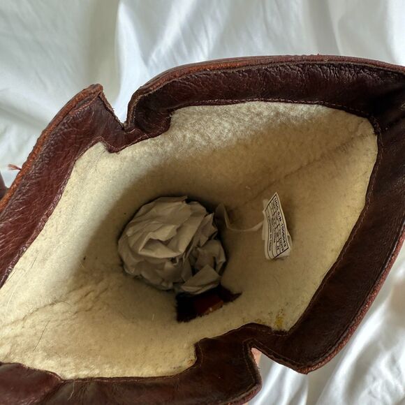 UGG Brown Red Dahlen Leather Womens Lined Equestrian Boots Winter 1006043 Size 7 - Picture 10 of 14